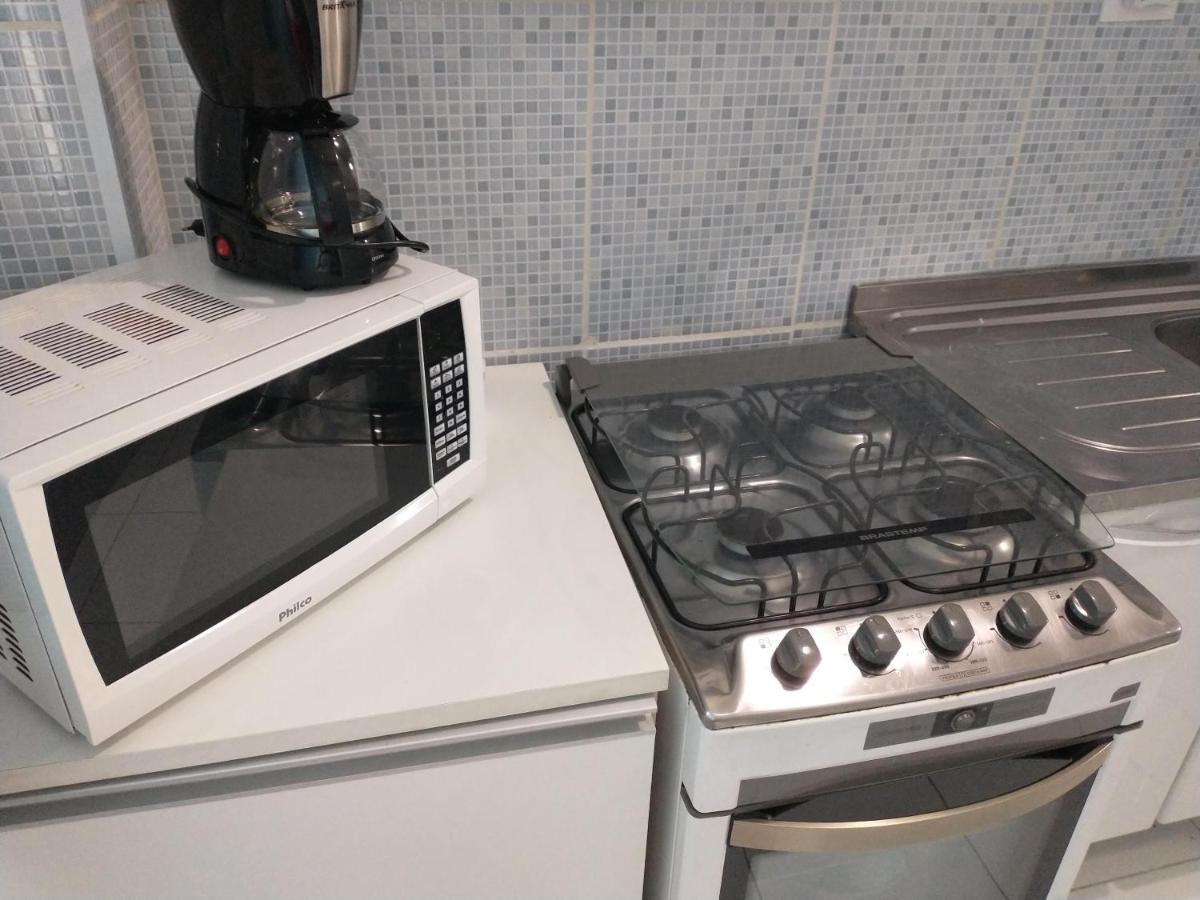 Apto Em Santos, Condominio Frente Ao Mar, Garagem, Internet 250Mb, Wifi E Netflix Gratis, Smart Tv, 1 Dorm 桑托斯 外观 照片